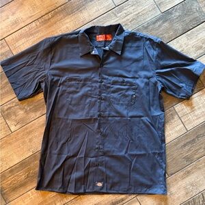 Dickies Dark Charcoal Casual Button Down Shirt